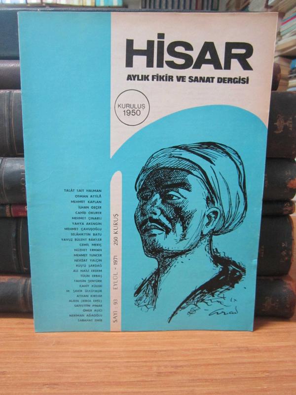Hisar Aylık Fikir ve Sanat Dergisi - Sayı 93 Eylül 1971