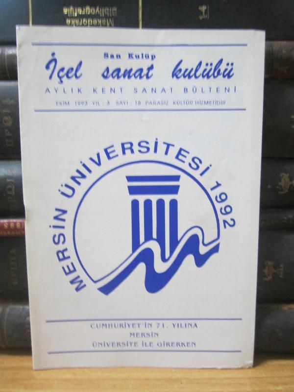 İçel Sanat Kulübü - Sayı 18 - Ekim 1993