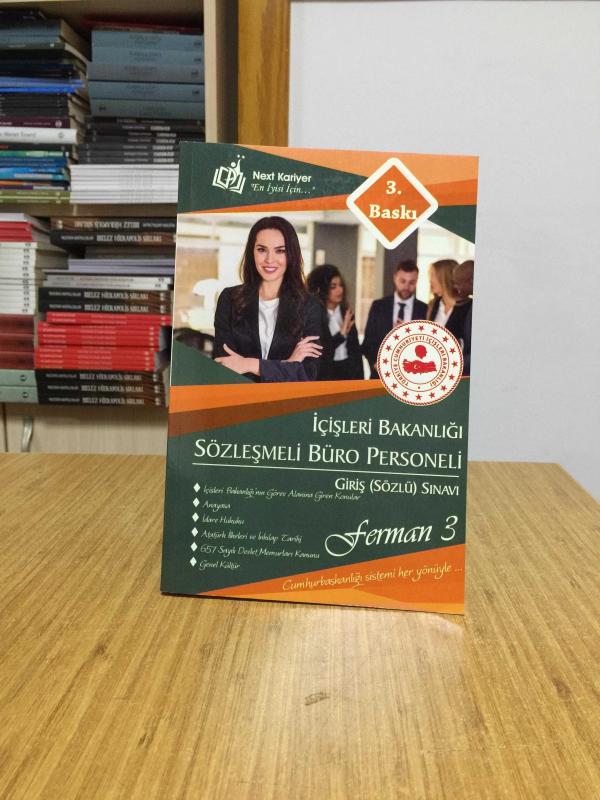 İçişleri Bakanlığı Sözleşmeli Büro Personeli Giriş (Sözlü) Sınavı Ferman 3 Next Kariyer Yayınları