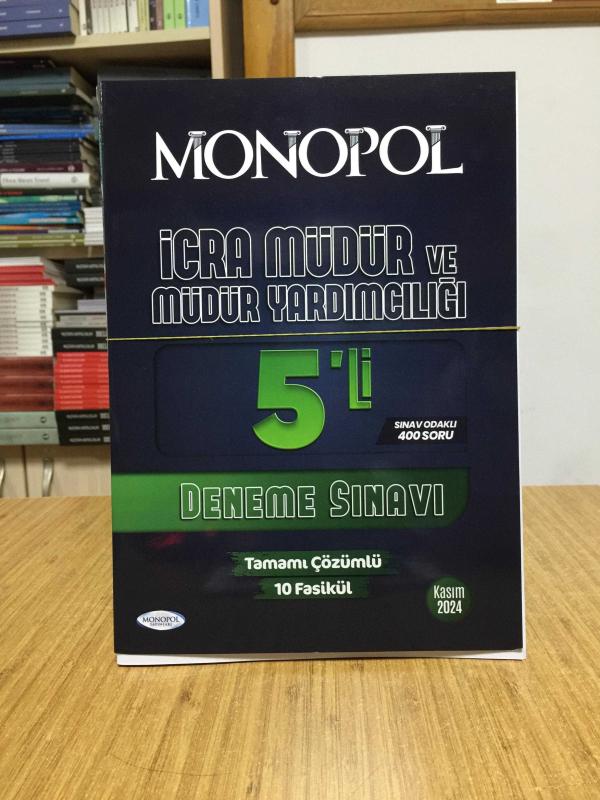 İcra Müdür ve Müdür Yardımcılığı 5 li Deneme Sınavı Monopol Yayınları (Kasım 2024)