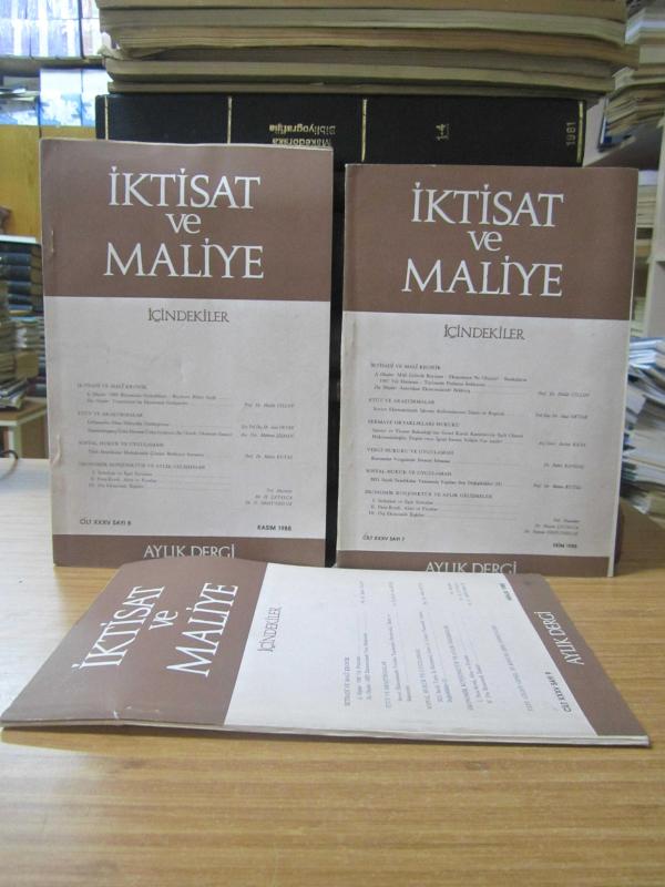 İktisat ve Maliye Dergisi - Ekim Kasım Aralık 1988 (Üç Sayı Birlikte) - Cilt 35 Sayı 7-8-9