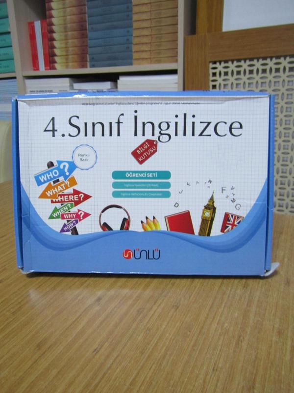 İlkokul 4. Sınıf Öğrencileri için İNGİLİZCE Bilgi Kutusu Fasikülleri (10 Adet) + İngilizce Hafta Sonu Ev Çalışmaları + Çözüm Kitapçığı / Ünlü Yayınlar