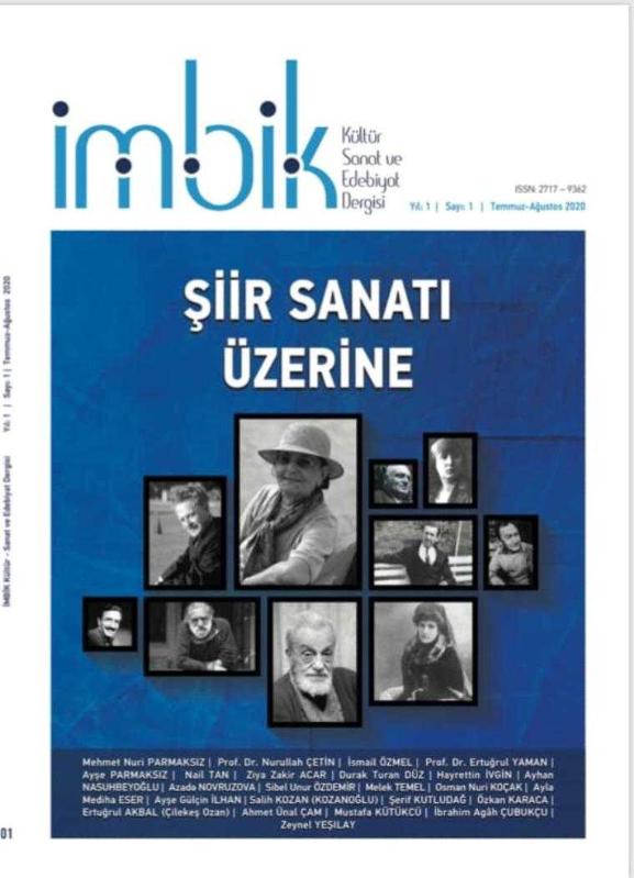 İmbik Kültür Sanat ve Edebiyat Dergisi Sayı 1 - Temmuz Ağustos 2020