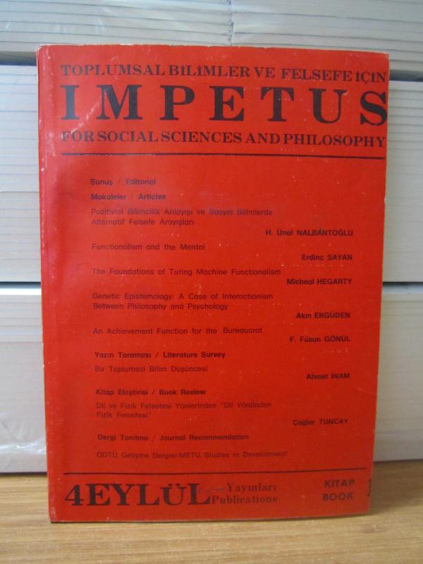 IMPETUS Toplumsal Bilimler ve Felsefe İçin - Kış 1986 / IMPETUS For Social Sciences and Philosophy - Winter 1986