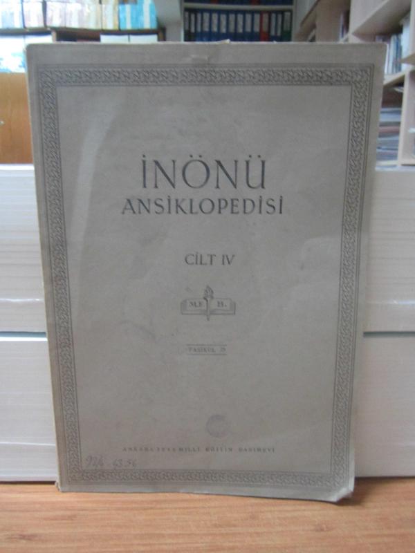 İnönü Ansiklopedisi - Cilt 4 Fasikül 25 - Yıl 1949