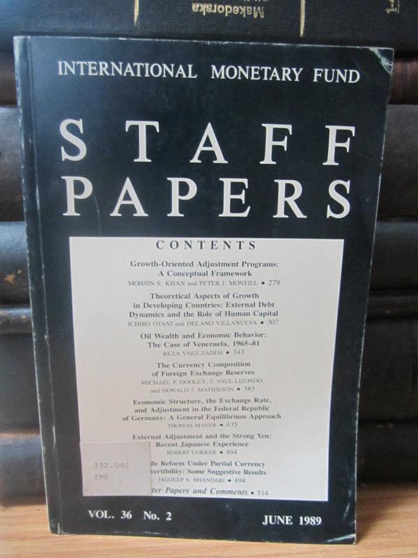 International Monetary Fund - Staff Papers - Vol 36 - No 2 - June 1989