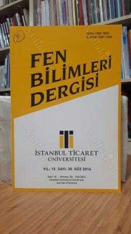 İstanbul Ticaret Üniversitesi Fen Bilimleri Dergisi - Yıl 15 Sayı: 30 - Güz 2016