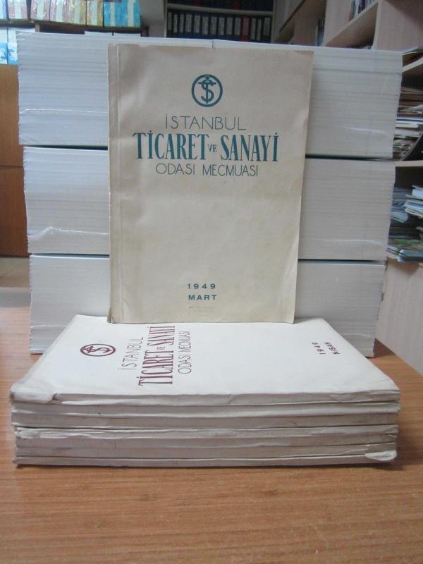 İstanbul Ticaret ve Sanayi Odası Mecmuası - 1949 Yılı 8 Farklı Sayı TAKIM (Cilt 66 No 3-4-7-8-9-10-11-12)