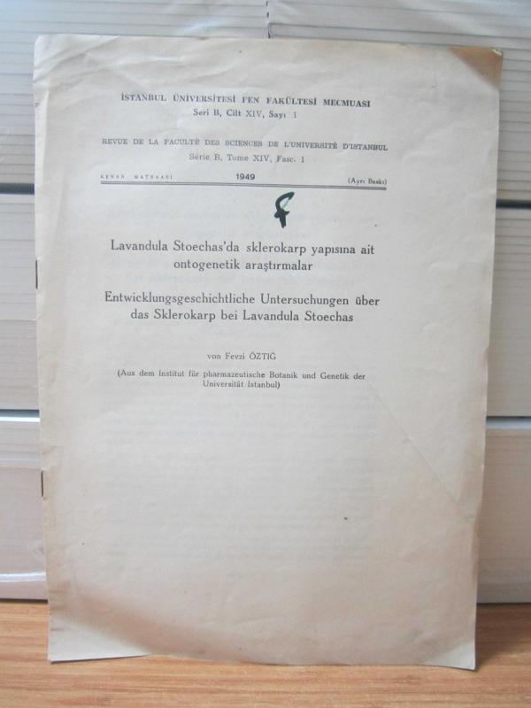 İstanbul Üniversitesi Fen Fakültesi Mecmuası - Seri B - Cilt 14 - Sayı 1 (AYRI BASKI) 1949 - Fevzi Öztığ