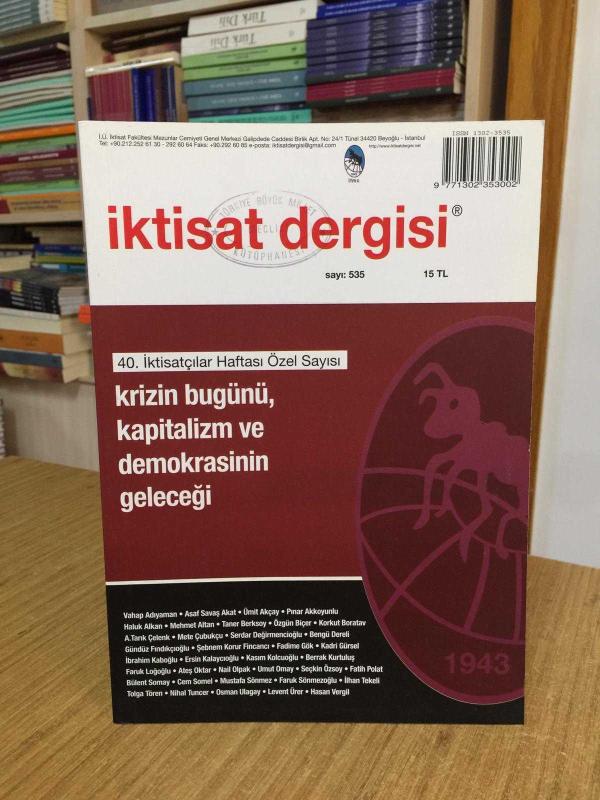 İstanbul Üniversitesi İktisat Fakültesi Mezunlar Cemiyeti Dergisi - İktisat Dergisi Sayı 535