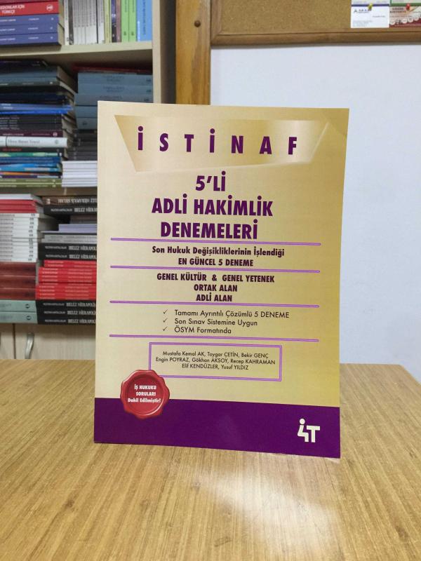 İstinaf 5 li Adli Hakimlik Denemeleri 4T Yayınları