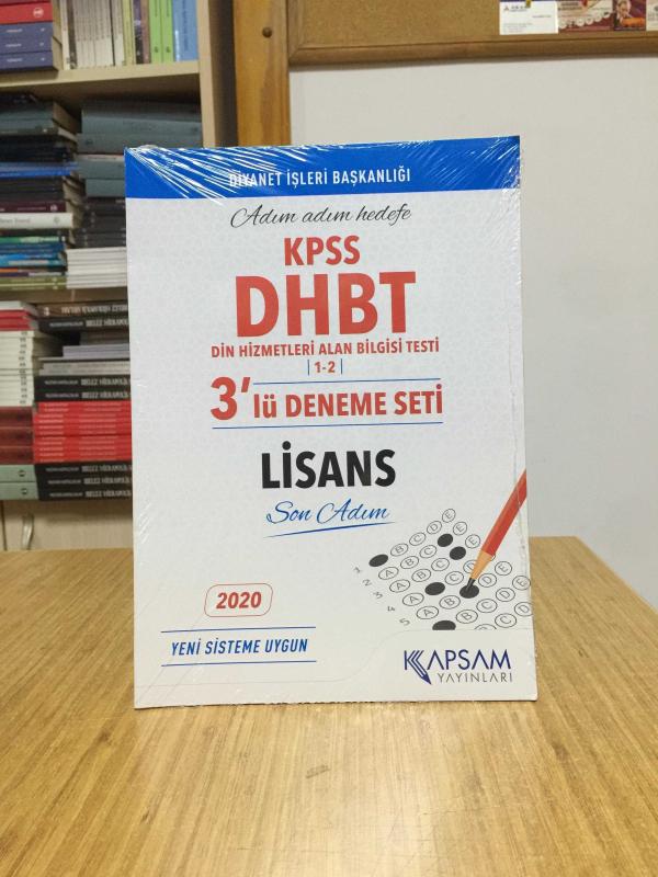Kapsam KPSS DHBT Lisans 3'lü Deneme Seti 2020 Din Hizmetleri Alan Bilgisi Testi 1-2