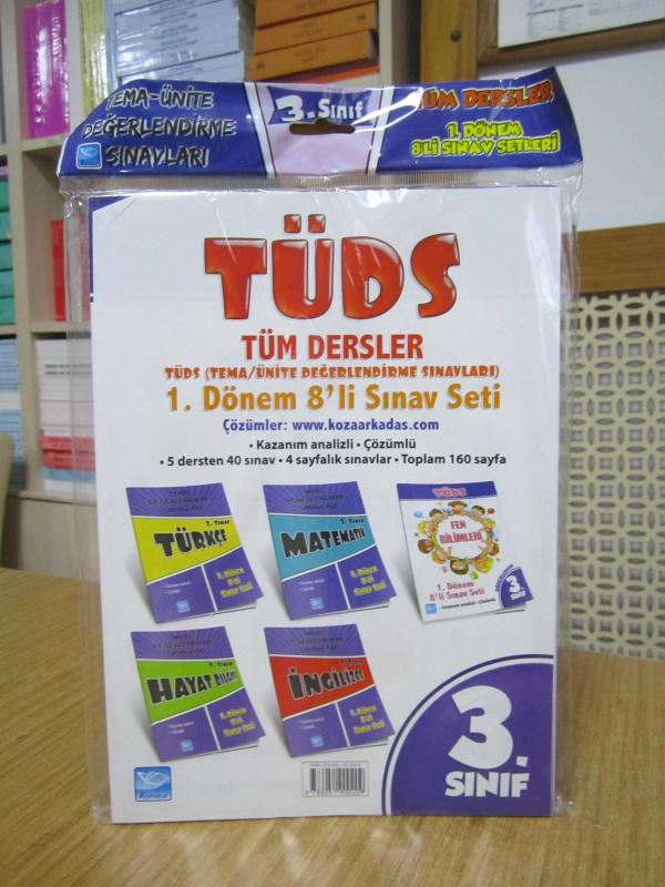KARACA TÜDS (Tema-Ünite Değerlendirme Sınavları) 3. Sınıf TÜM DERSLER 1. Dönem 8'li Sınav Seti / Karaca Eğitim Yayınları