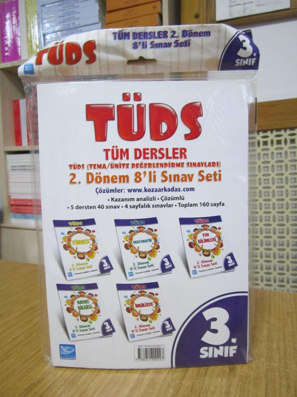 KARACA TÜDS (Tema-Ünite Değerlendirme Sınavları) 3. Sınıf TÜM DERSLER 2. Dönem 8'li Sınav Seti / Karaca Eğitim Yayınları
