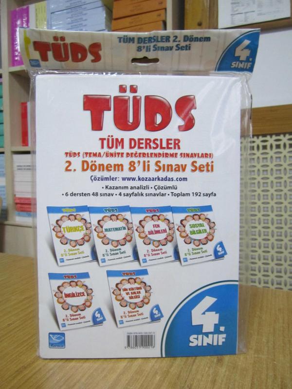 KARACA TÜDS (Tema-Ünite Değerlendirme Sınavları) 4. Sınıf TÜM DERSLER 2. Dönem 8'li Sınav Seti / Karaca Eğitim Yayınları