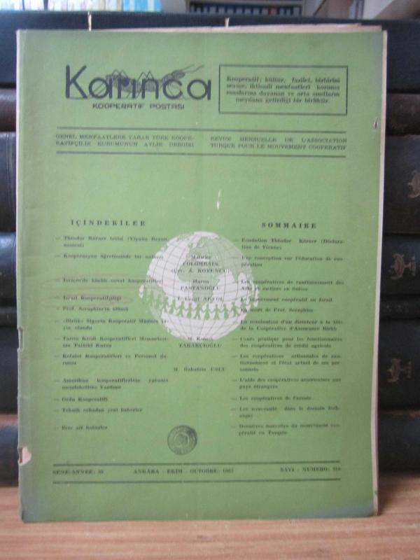 Karınca Kooperatif Postası - Türk Kooperatifçilik Kurumu - Sayı 310 - Ekim 1962