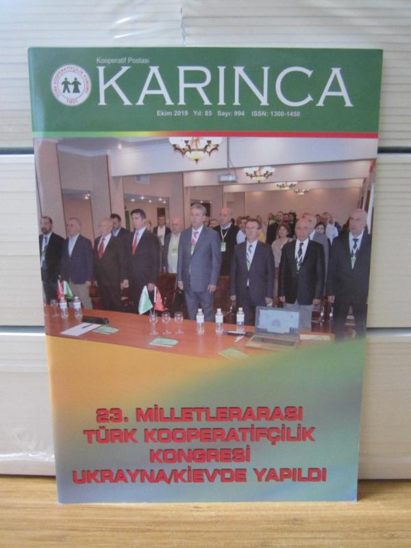 Karınca Kooperatif Postası - Türk Kooperatifçilik Kurumu - Sayı 995 - Kasım 2019