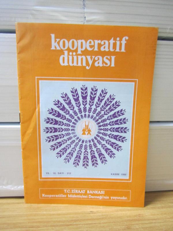 KOOPERATİF DÜNYASI - Sayı 212 - Kasım 1988 - T.C. Ziraat Bankası Kooperatifler Müffettişleri Derneği