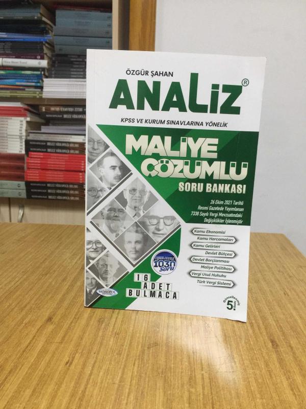 KPSS A Grubu Analiz Maliye Soru Bankası Çözümlü 5.Baskı Monopol Yayınları