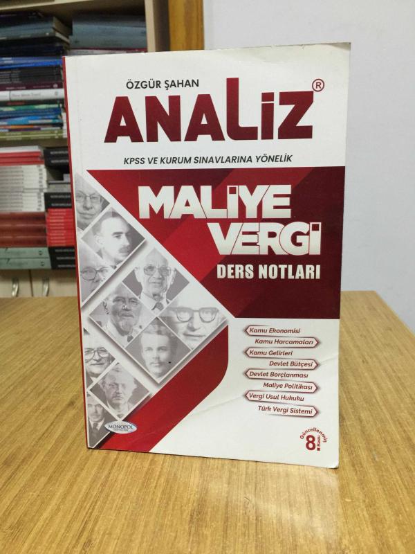 KPSS Analiz Maliye Vergi Ders Notları 8.Baskı Monopol Yayınları