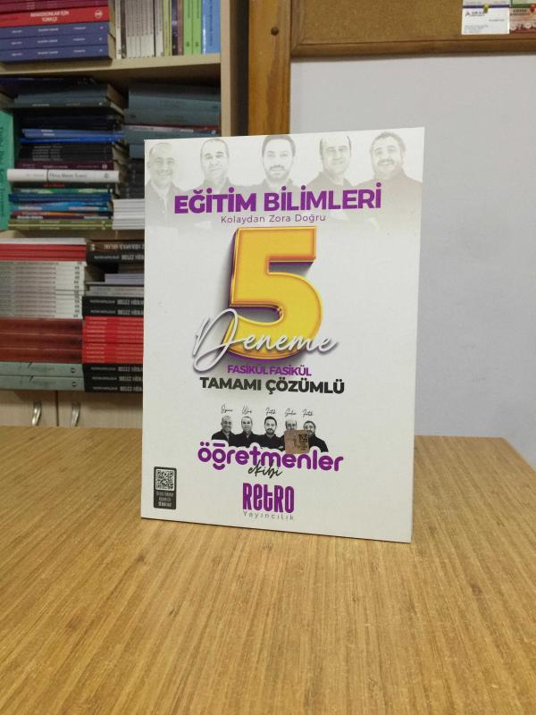 KPSS Eğitim Bilimleri Kolaydan Zora Doğru 5 Deneme Retro Yayınları