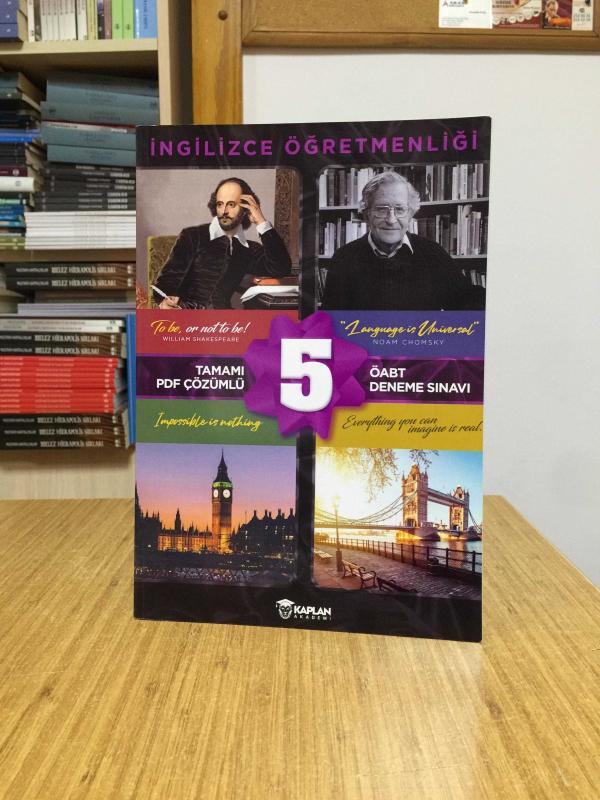 KPSS ÖABT İngilizce Öğretmenliği Tamamı PDF Çözümlü 5'li Deneme Sınavı Kaplan Akademi