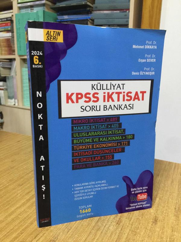 KÜLLİYAT KPSS İktisat Soru Bankası Savaş Yayınları Şubat 2024