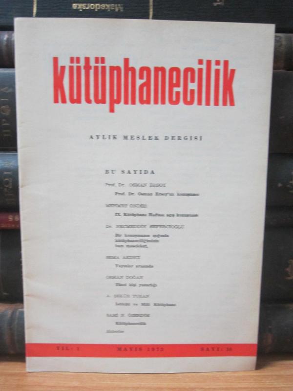 Kütüphanecilik Dergisi - Sayı 10 - Mayıs 1973
