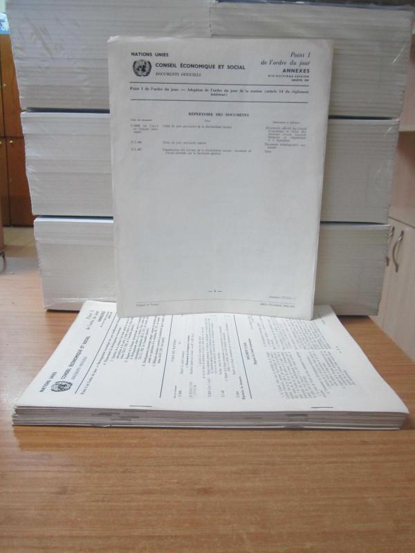 l'ONU Conseil Economique et Social Documents Officiels - Annexes Dix-Huitieme Session Geneve 1954 - Points: 1-2-3-4-8-9-12-13-17-18-19-20-21-26-29