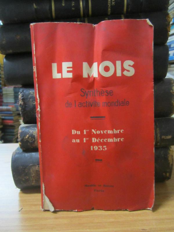 Le Mois Synthese de l'activite mondiale - No 59 - Du 1er Novembre au 1er Decembre 1935 - Maulde et Renou