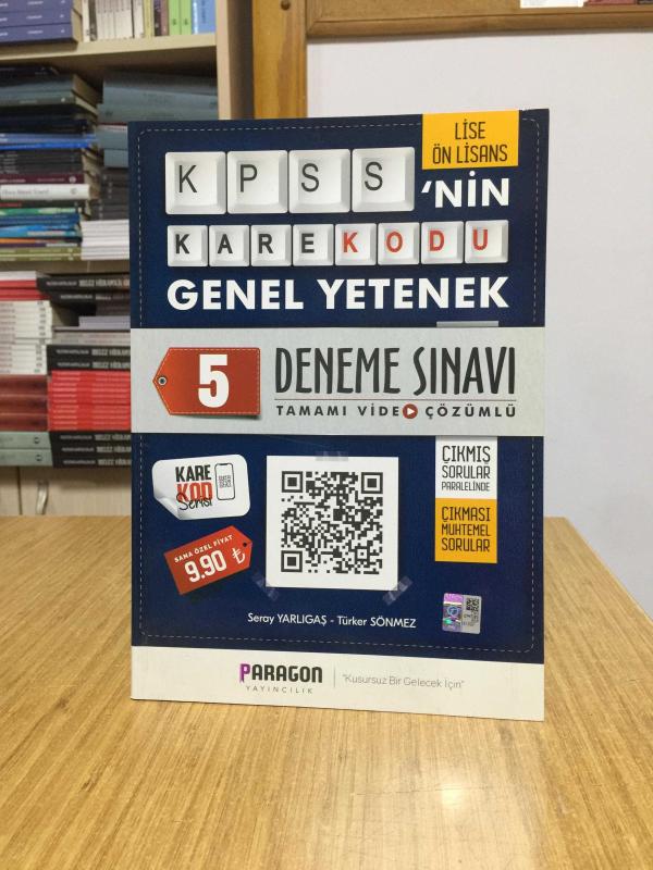 Lise-Önlisans KPSS nin KareKodu Genel Yetenek Tamamı Video Çözümlü 5 Deneme Sınavı Paragon Yayıncılık