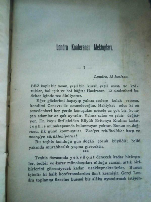 Londra Konferansı Mektupları - Ciltli