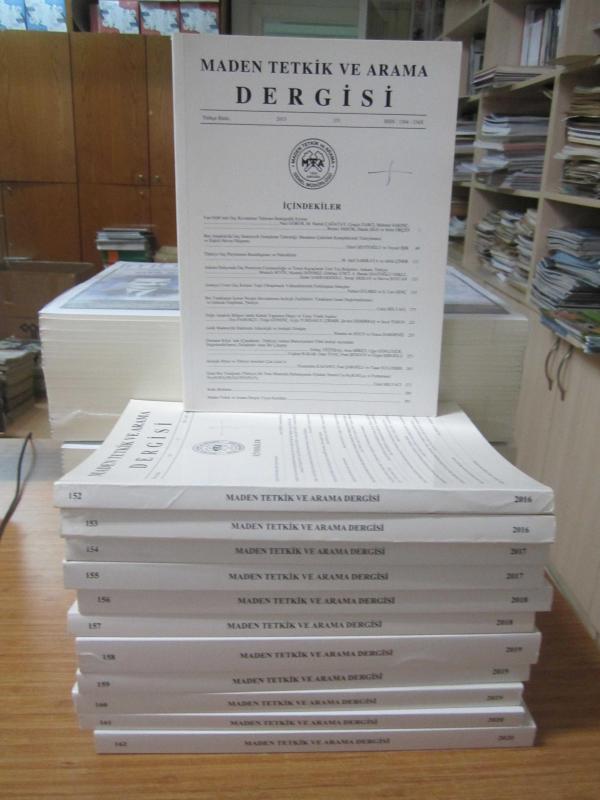 Maden Tetkik ve Arama Dergisi - 2015'den 2020'ye Kadar Yayınlanmış 12 Farklı Sayı TAKIM - Sayılar: 151-162 ve Arası Mevcut