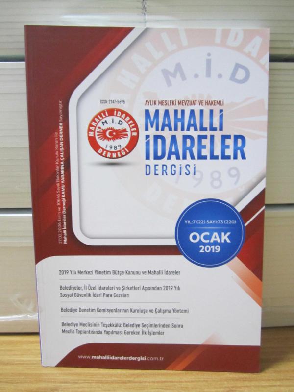 MAHALLİ İDARELER DERGİSİ - Mart 2019 - Mahalli İdareler Derneği
