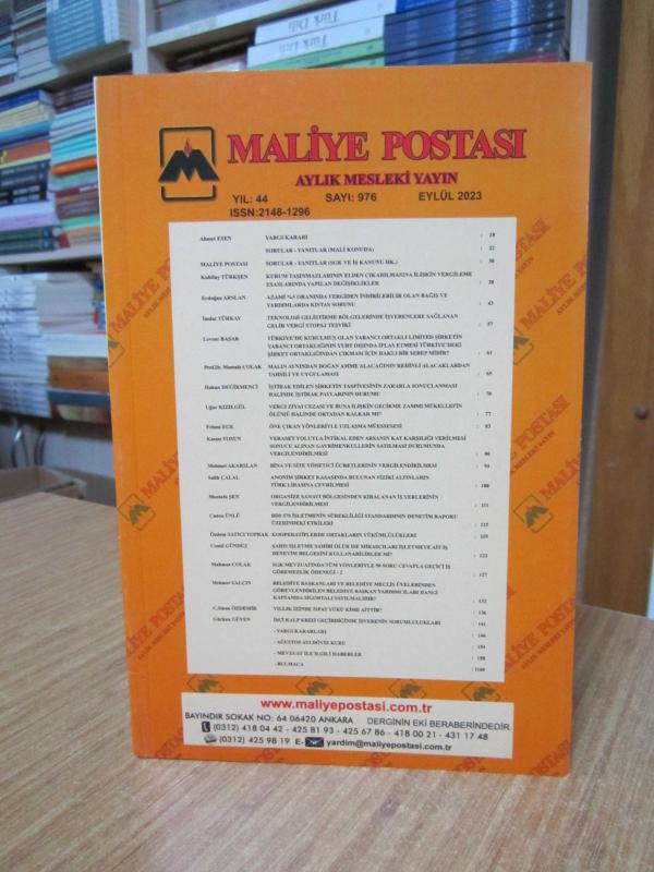 Maliye Postası - Sayı 976 - Eylül 2023