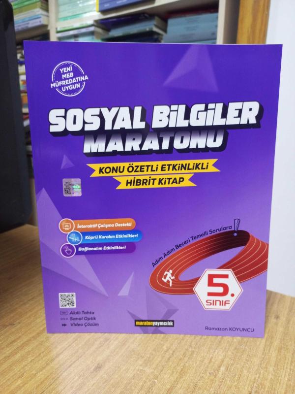 Maraton Yayıncılık 5. Sınıf SOSYAL BİLGİLER MARATONU Konu Özetli - Etkinlikli Kitap