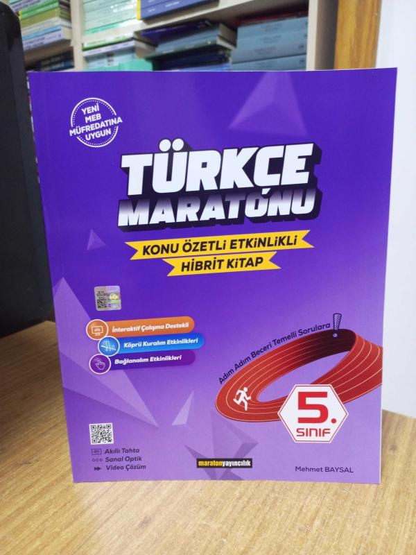Maraton Yayıncılık 5. Sınıf TÜRKÇE MARATONU Konu Özetli - Etkinlikli Kitap