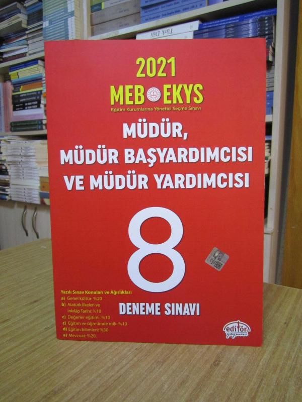 MEB EKYS 2021 Müdür Müdür Başyardımcısı ve Müdür Yardımcısı 8 Deneme Sınavı