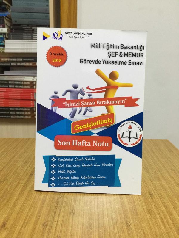 MEB Şef-Memur Görevde Yükselme Sınavı Genişletilmiş Son Hafta Notu (9 Aralık 2018) Next Kariyer Yayınları