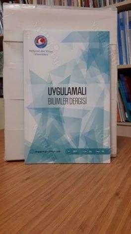 Mehmet Akif Ersoy Üniversitesi Uygulamalı Bilimler Dergisi - Cilt 1 Sayı 1 Yıl 2017