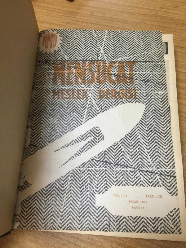 Mensucat Meslek Dergisi Yıl 14 Cilt IX Sayı 1 Ocak 1961 Aralık 1961 - Ciltli