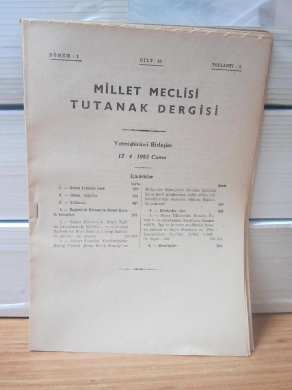 MİLLET MECLİSİ TUTANAK DERGİSİ - 1.DÖNEM 2.TOPLANTI 16.CİLT / 1963 YILI 71.BİRLEŞİM (12.4.1963) TUTANAKLARI