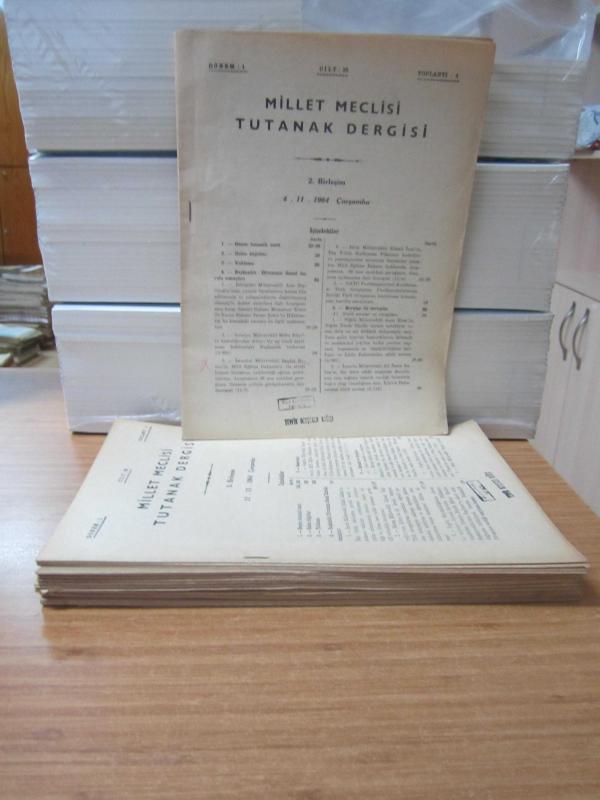 MİLLET MECLİSİ TUTANAK DERGİSİ - 1.DÖNEM 4.TOPLANTI 33.CİLT / 1964 YILI 6 ADET (2-5-6-7-8-10) BİRLEŞİM TUTANAKLARI