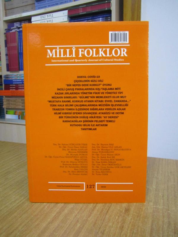MİLLİ FOLKLOR Halkbilimi Dergisi - Sayı 127 - Güz 2020