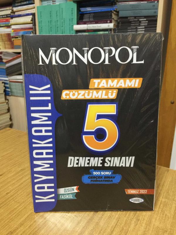 Monopol Kaymakamlık Tamamı Çözümlü 5 li Deneme Sınavı Monopol Yayınları