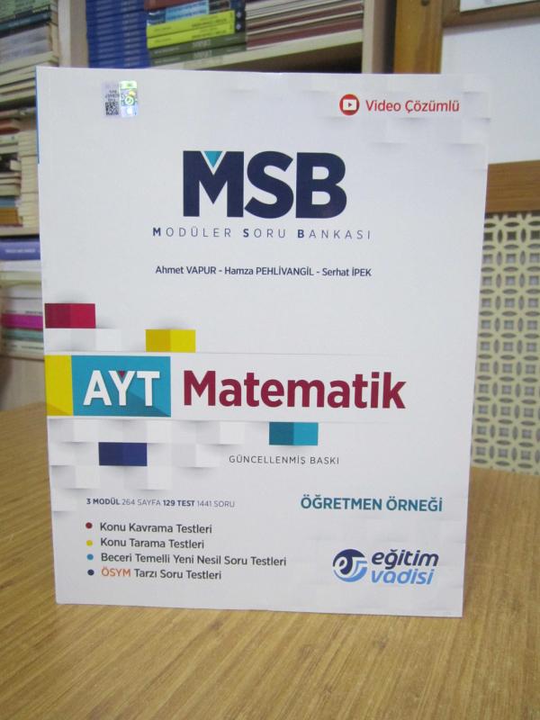 MSB Modüler Soru Bankası AYT Matematik Öğretmen Örneği / Eğitim Vadisi Yayınları