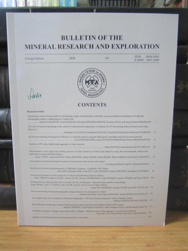 MTA (Mineral Research & Exploration General Directorate) - Bulletin of Mineral Research and Exploration 2020 Issue 161