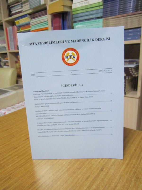 MTA Yerbilimleri ve Madencilik Dergisi - Sayı 3 - Yıl 2023