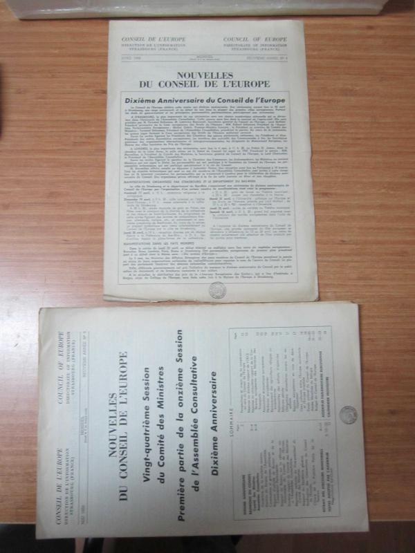 Nouvelles du Conseil de L'Europe - Année 1959 - Nos: Avril-Mai-Juin-Juillet-Août-Septembre-Octobre-Novembre-Décembre
