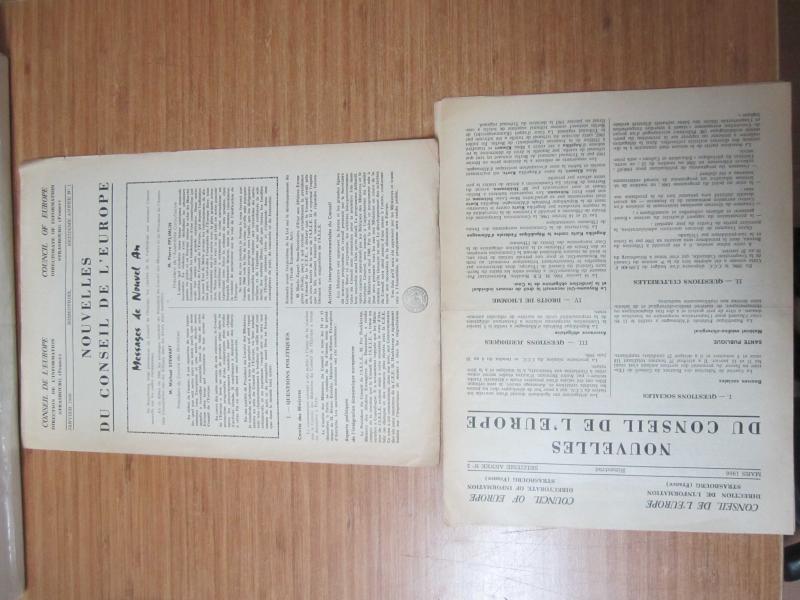 Nouvelles du Conseil de L'Europe - Année 1966 - Nos: Janvier-Mars-Mai-Juillet-Novembre